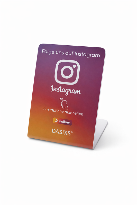 Instagram Aufsteller mit NFC