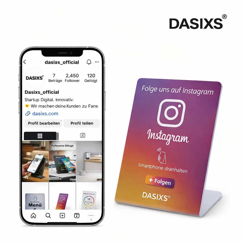 Instagram Aufsteller mit NFC