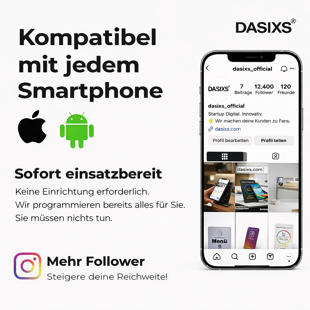 Instagram Aufsteller mit NFC