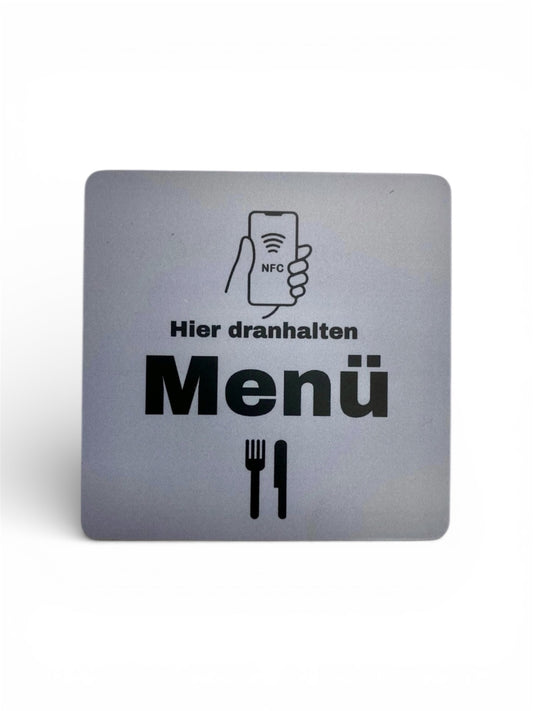 Speisekarten Aufkleber mit NFC